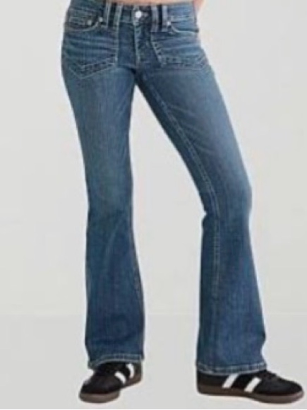 Aeropostale Women's low-waist Flared Jeans - Blue Denim